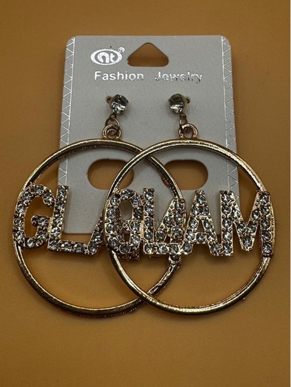 Hoop Glam Glitter Fashion Earrings Fashion Jewelry - Gold or Silver New (Gold)